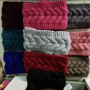 Crochet ear warmer headbands, womens and girls
